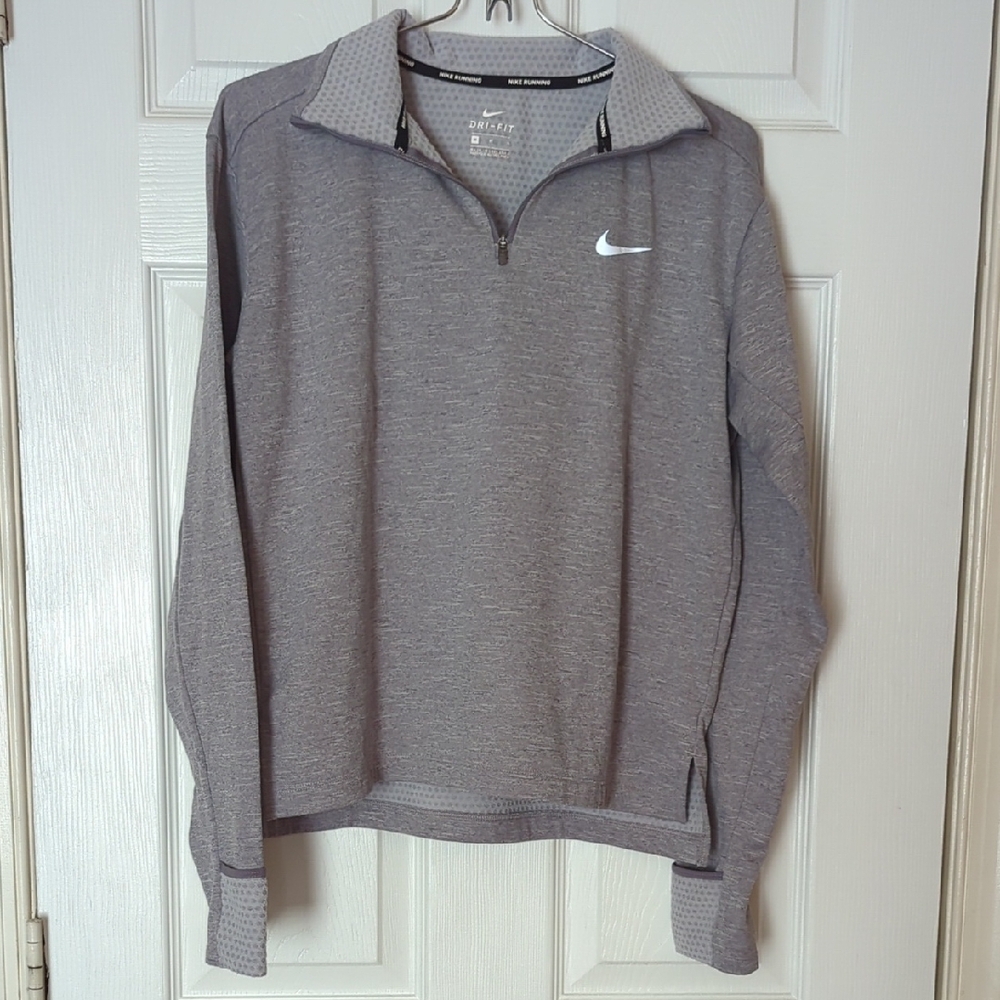 Nike Running Gray Quarter-Zip Pullover
